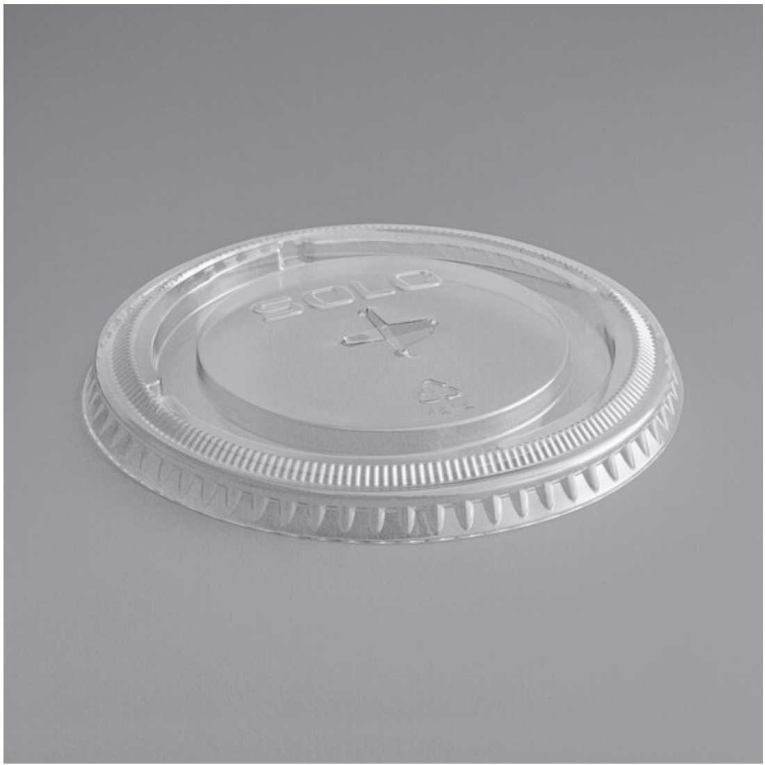 Solo 626TS Clear Flat Lid with Straw Slot - 1000/Case