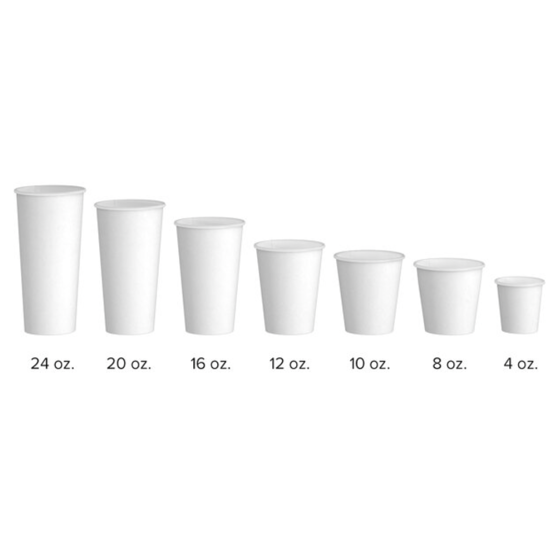 Choice 4 oz. White Poly Paper Hot Cup - 1000/Case