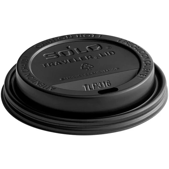 Dart Solo 10-24 oz. Black Hot Cup Lids (1000/case)