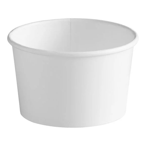 Choice - 8oz White Paper Frozen Yogurt Cup - Case of 1,000